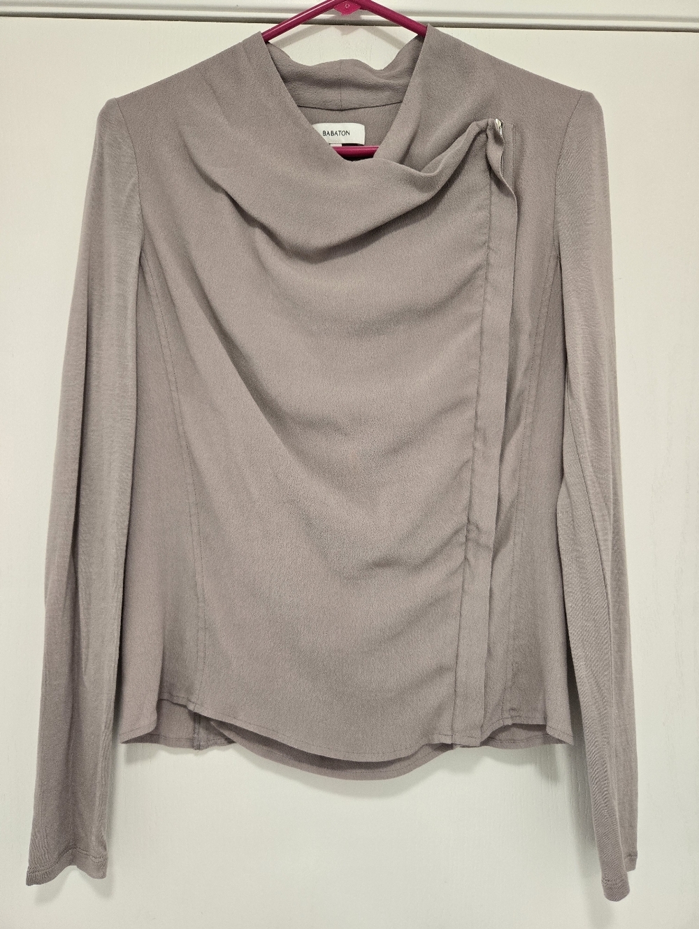 Aritzia Babaton Draped Zipper Blouse